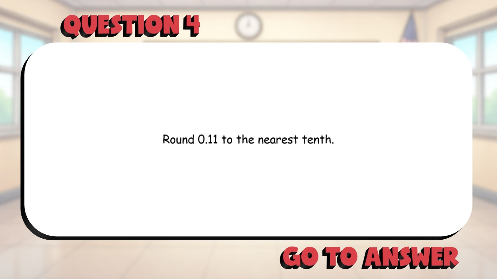 Rounding Decimals BIG TERRIBLE GAME - No Prep Grade 4 Math Review Activity