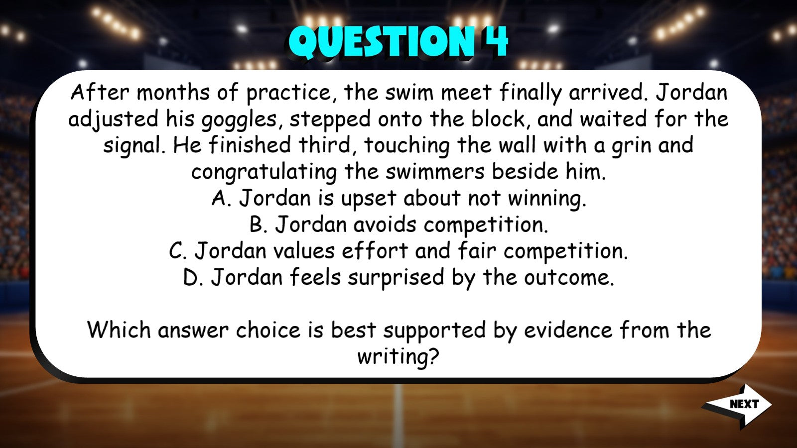 Identify the Strongest Answer from Text TRASHKETBALL ELA Game - No Prep Grade 5