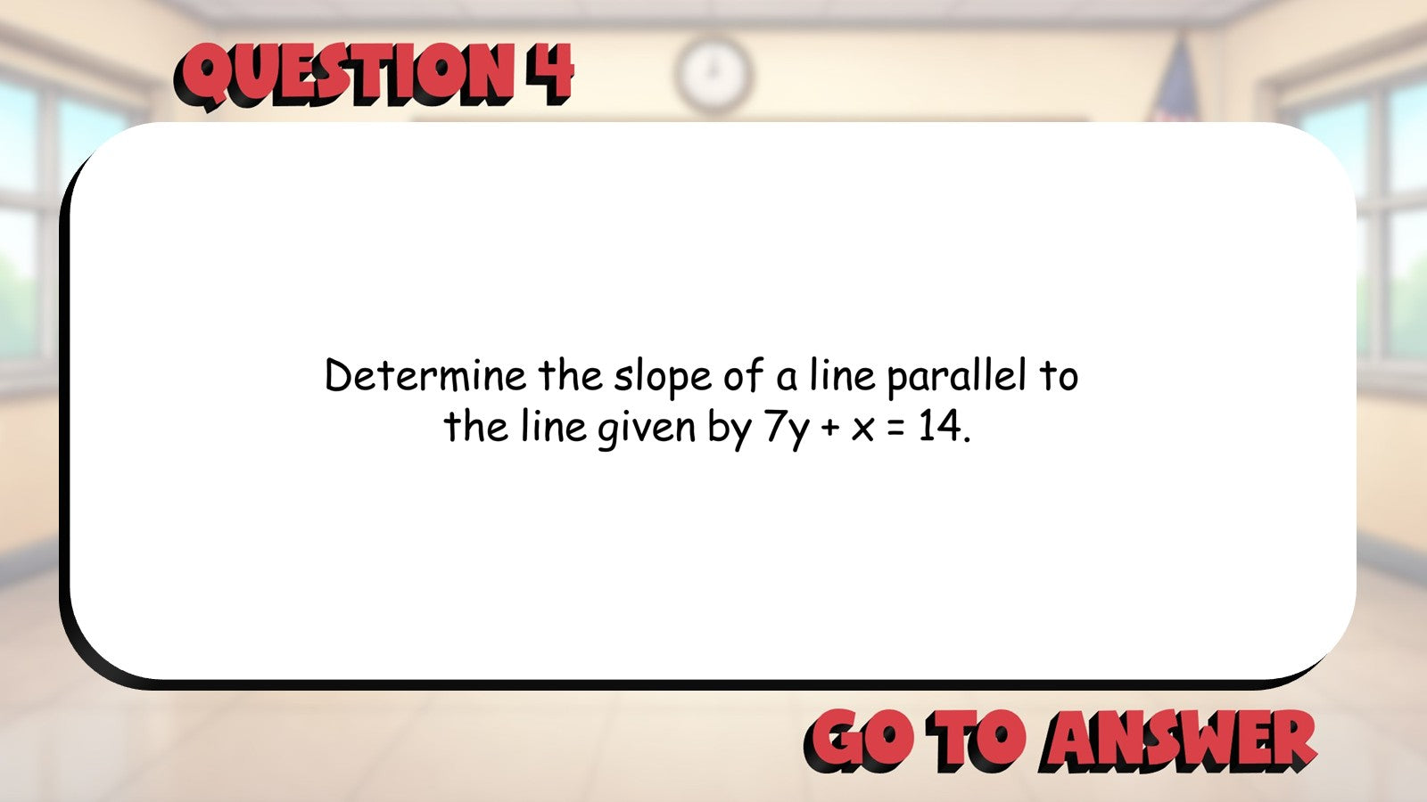 Slopes of Parallel Lines BIG TERRIBLE GAME - No Prep Geometry Math Review