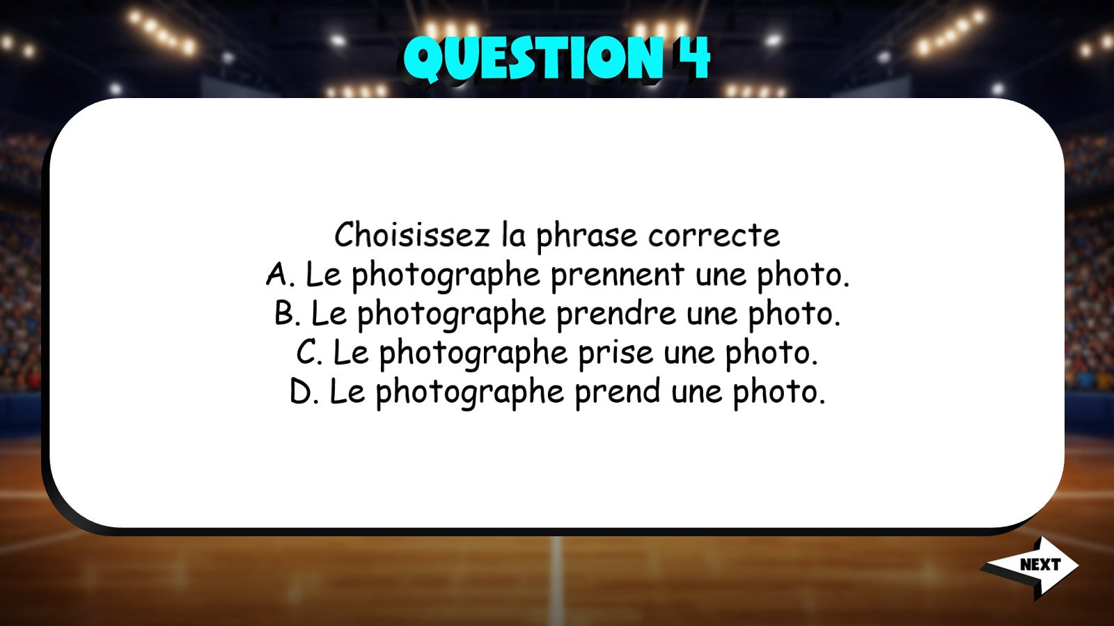 Select Correct Sentence - Professions TRASHKETBALL French Game - No Prep