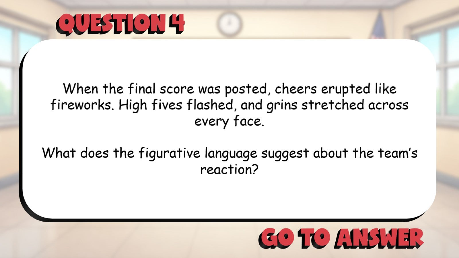 Interpret What Figurative Language Suggests BIG TERRIBLE GAME - Grade 4 ELA