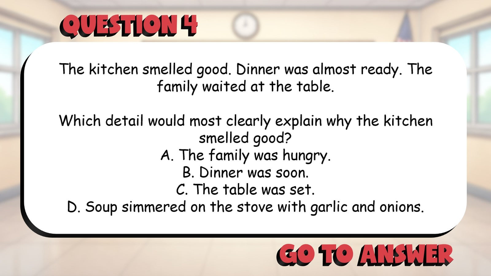 Select Details That Improve Clarity BIG TERRIBLE GAME - Grade 3 ELA Review