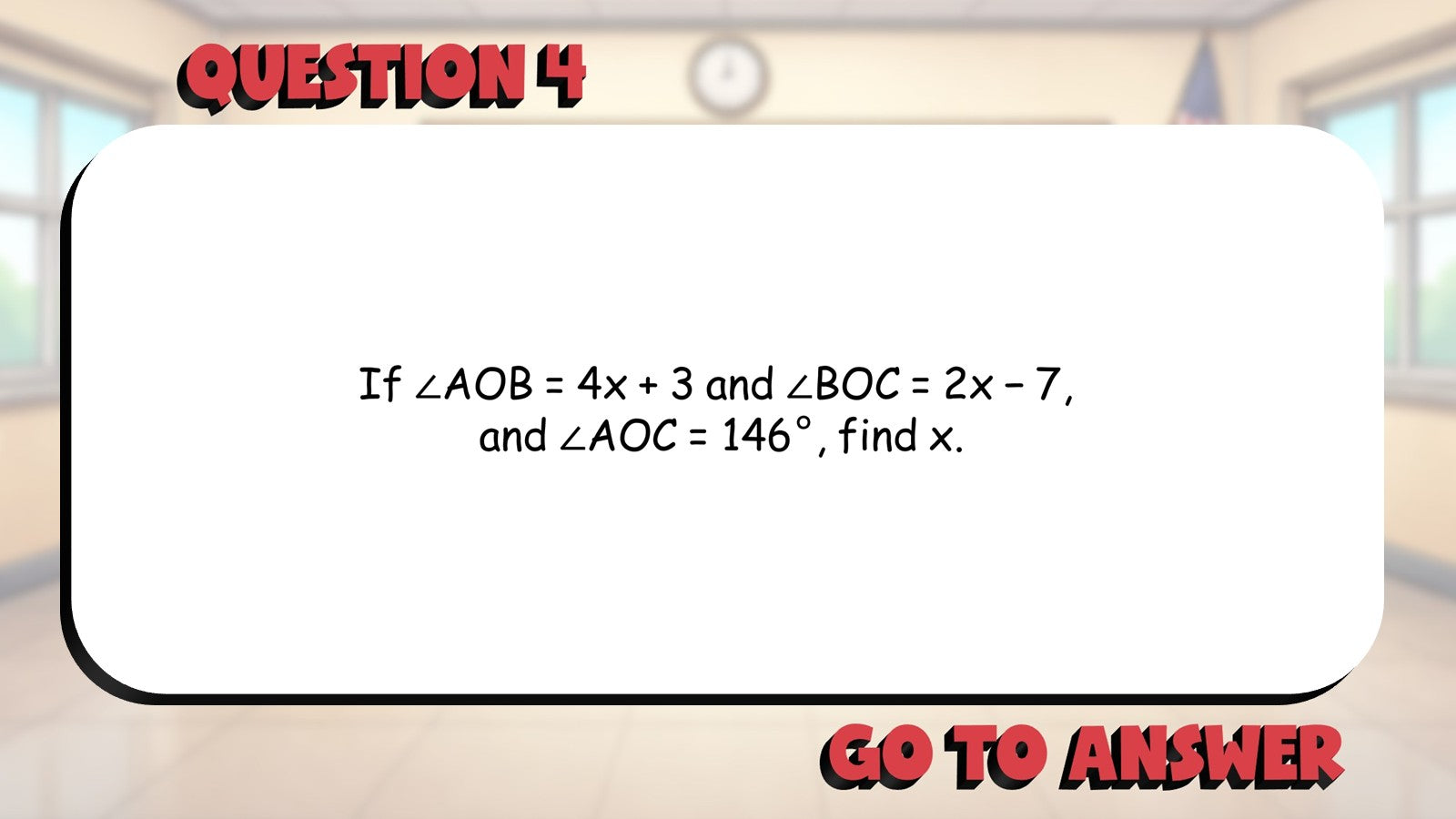 Angle Addition Postulate BIG TERRIBLE GAME - No Prep Geometry Math Review