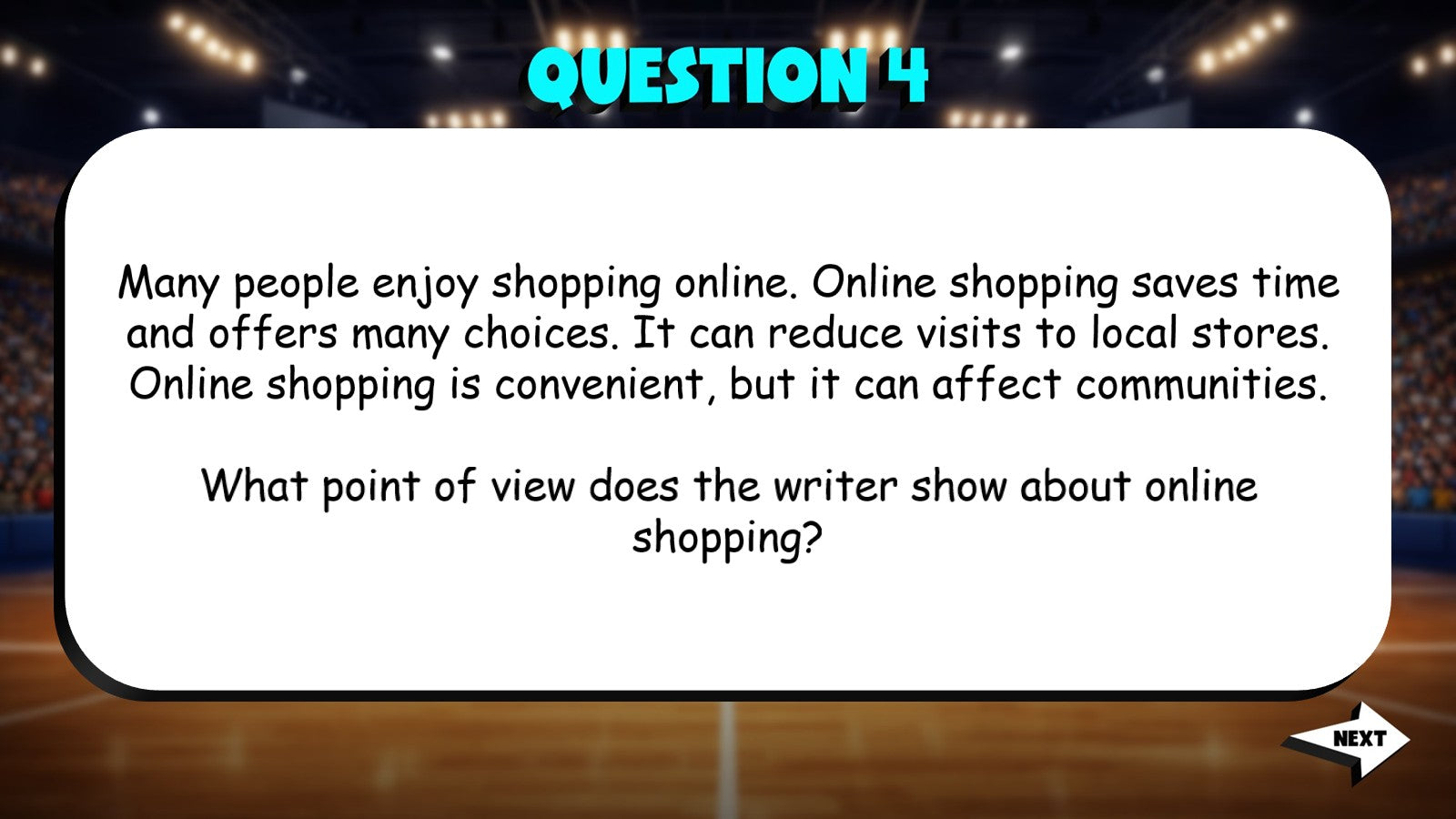 Identify the Author’s Point of View TRASHKETBALL ELA Game - No Prep Grade 4