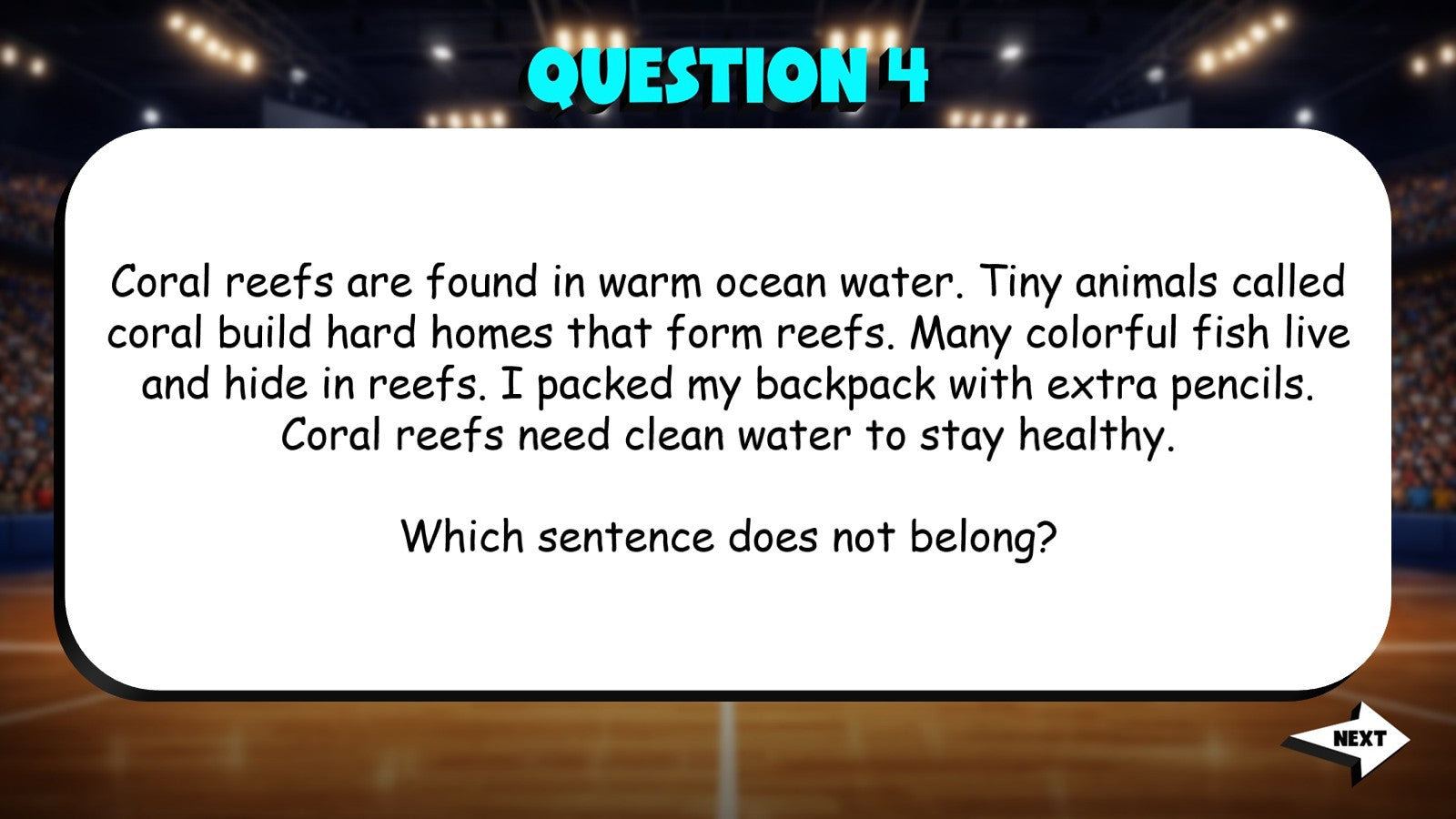 Identify Off Topic Information TRASHKETBALL ELA Game - No Prep Grade 3 Review