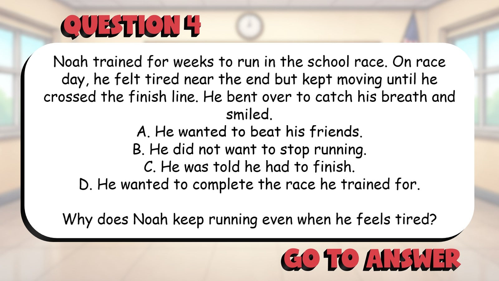 Identify Character Motivations BIG TERRIBLE GAME - No Prep Grade 3 ELA Review