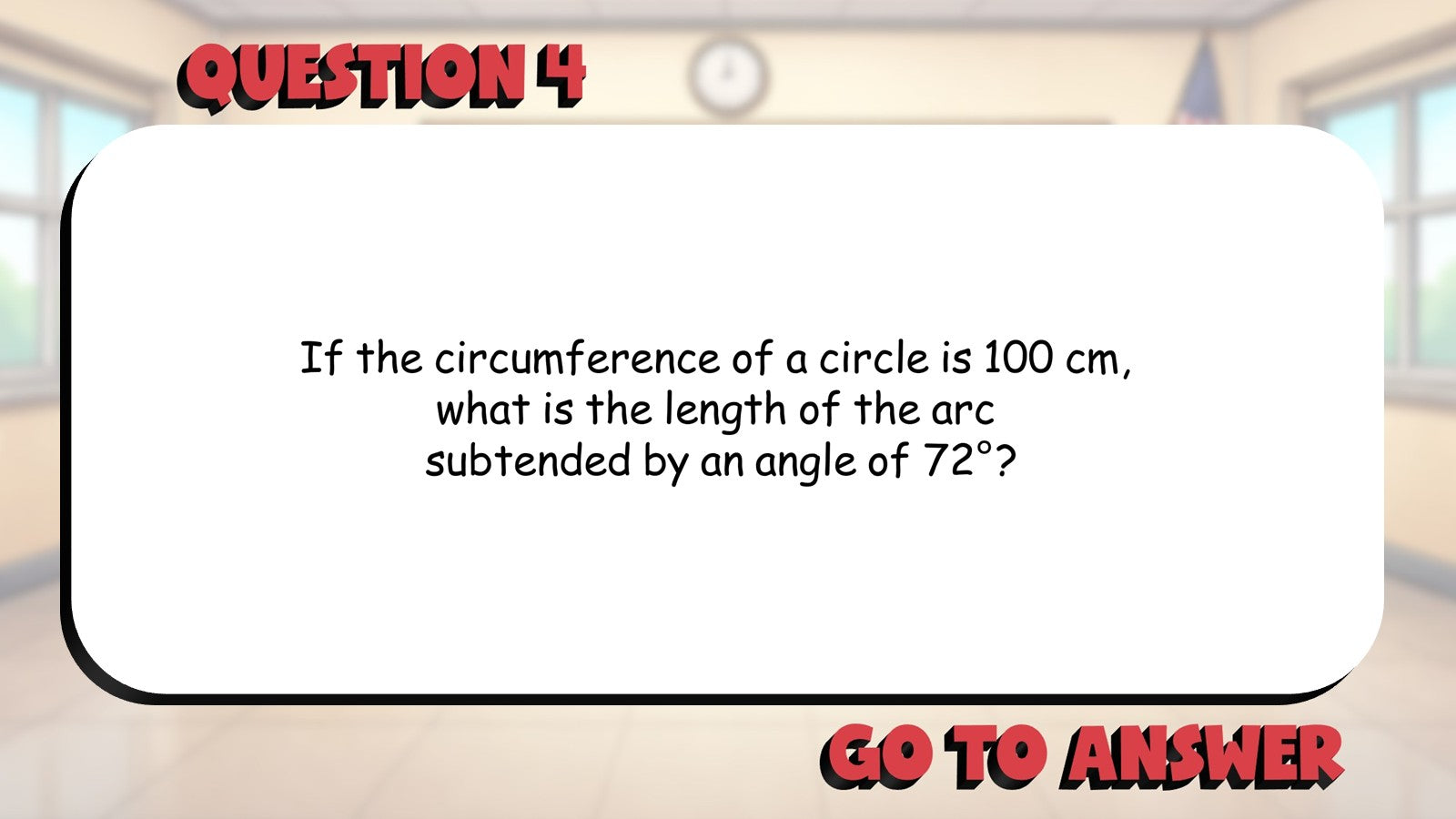 Arcs and Arc Length BIG TERRIBLE GAME - No Prep Geometry Math Review Activity