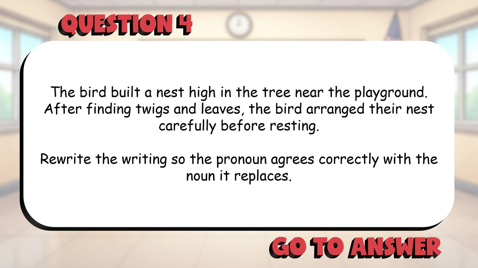 Identify Pronoun Agreement Errors BIG TERRIBLE GAME - No Prep Grade 4 ELA Review