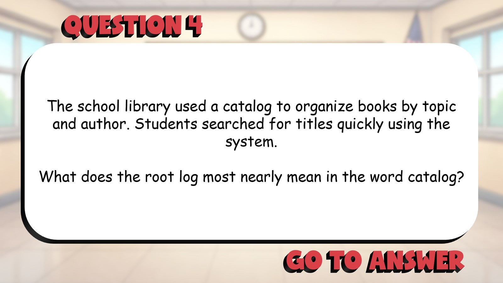 Identify Greek & Latin Roots in Words BIG TERRIBLE GAME - Grade 4 ELA Review