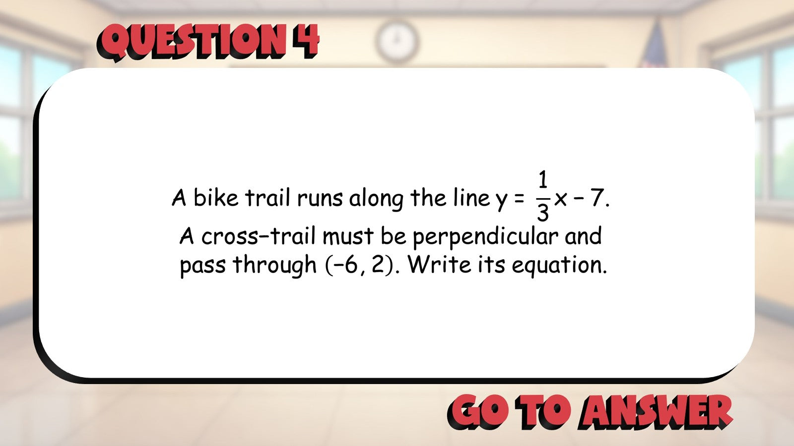 Real World Line Problems BIG TERRIBLE GAME - No Prep Geometry Math Review