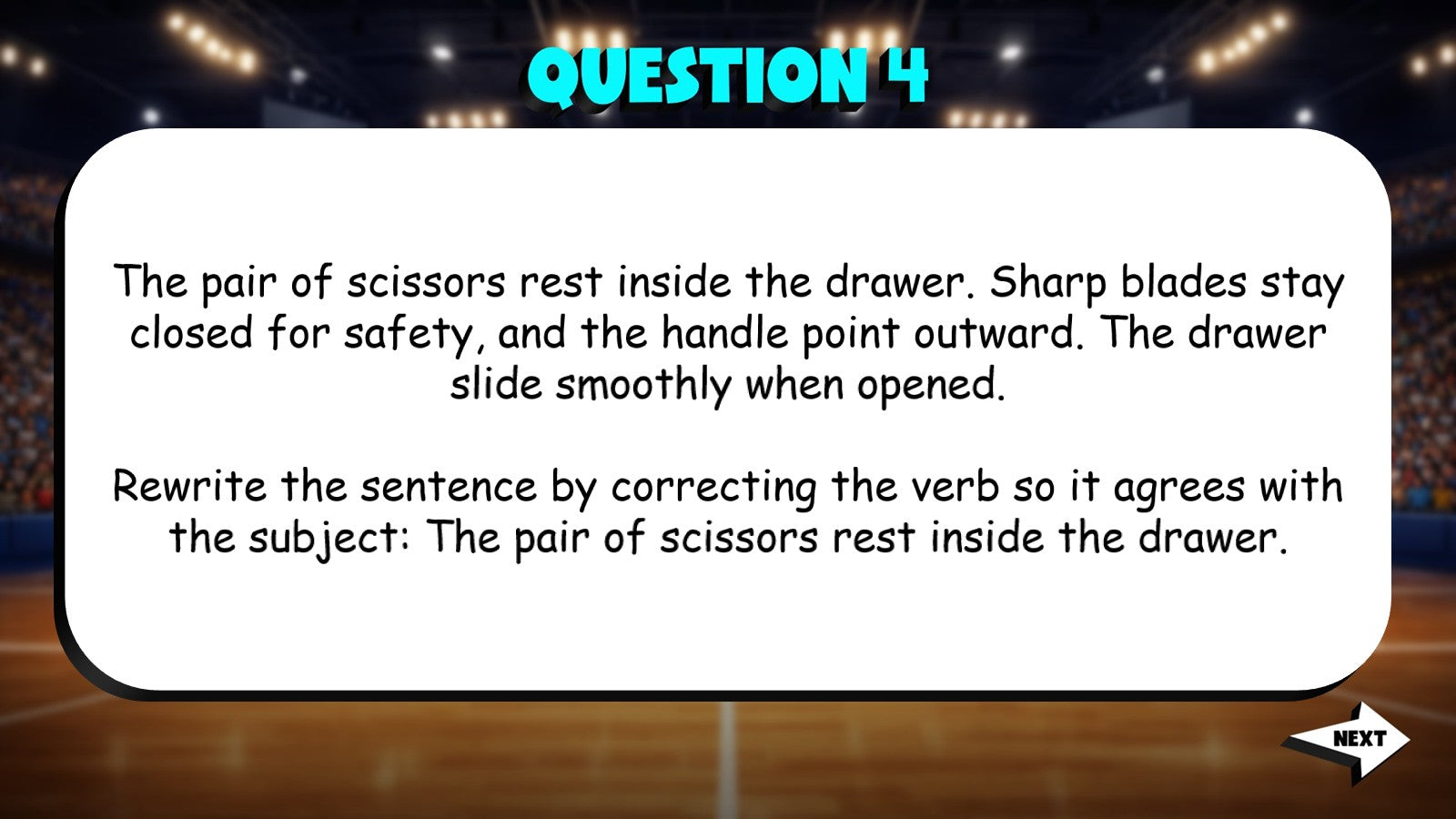 Select Correct Verb Forms TRASHKETBALL ELA Game - No Prep Grade 4 Review