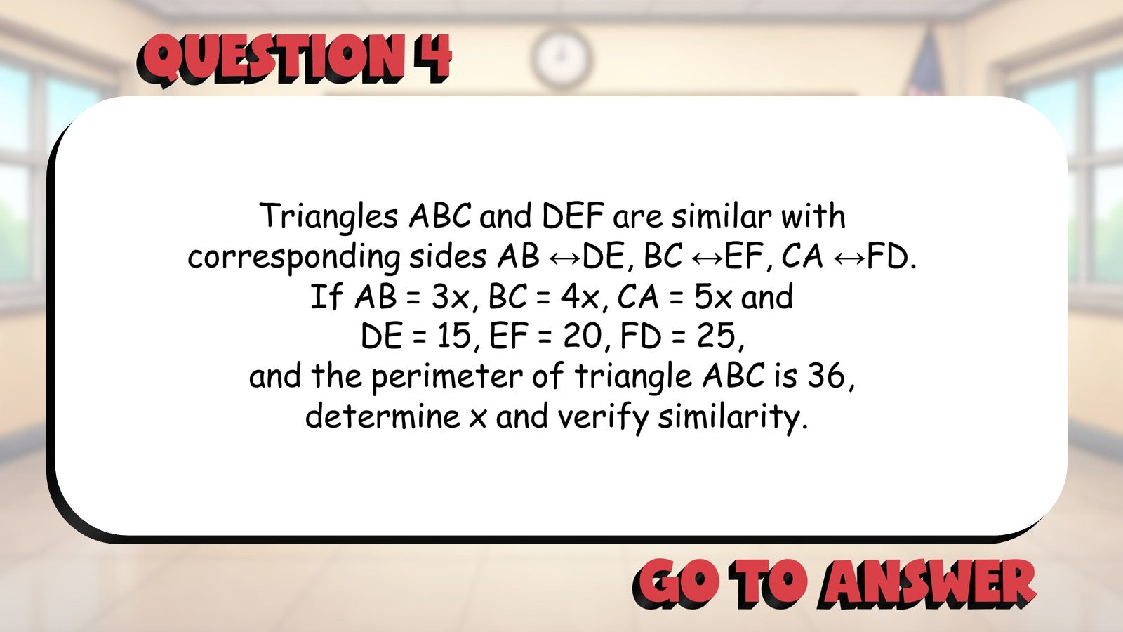 Similar Triangles BIG TERRIBLE GAME - No Prep Geometry Math Review Activity