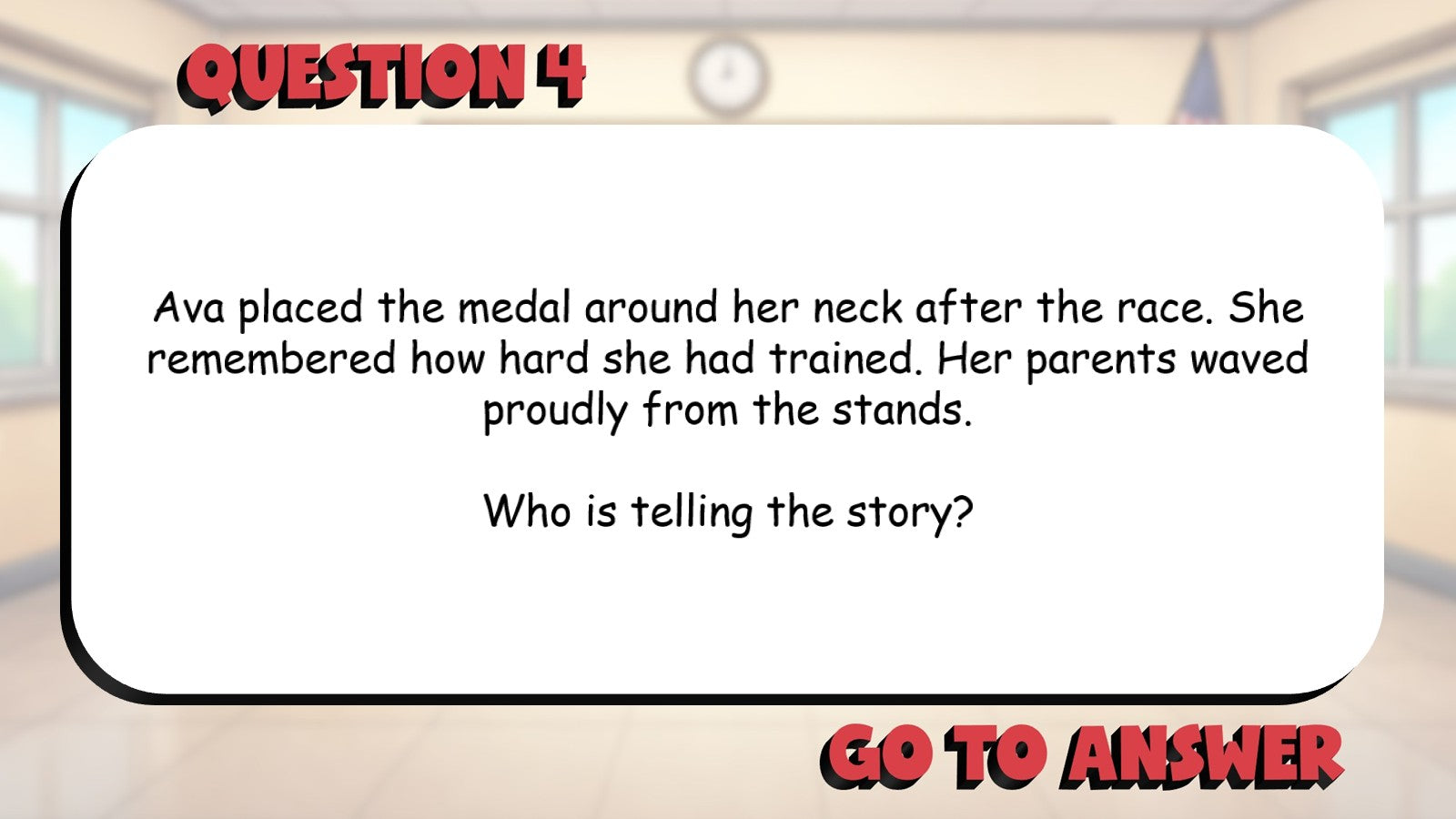 Identify Who Is Telling the Story BIG TERRIBLE GAME - No Prep Grade 3 ELA Review