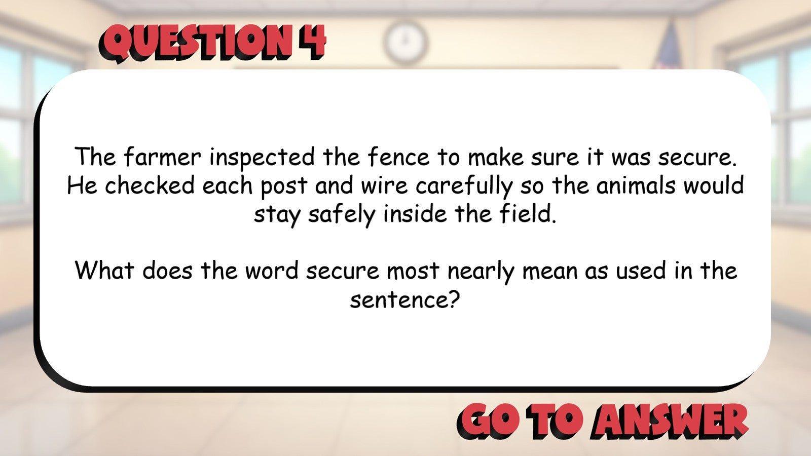 Sentence Context & Word Meaning BIG TERRIBLE GAME - No Prep Grade 4 ELA Review