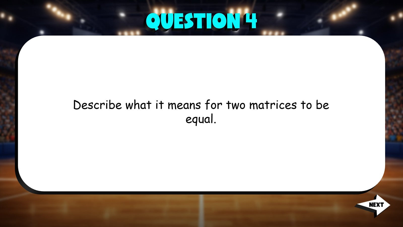 Matrix Definitions TRASHKETBALL Math Game - No Prep Algebra 2 Review Activity