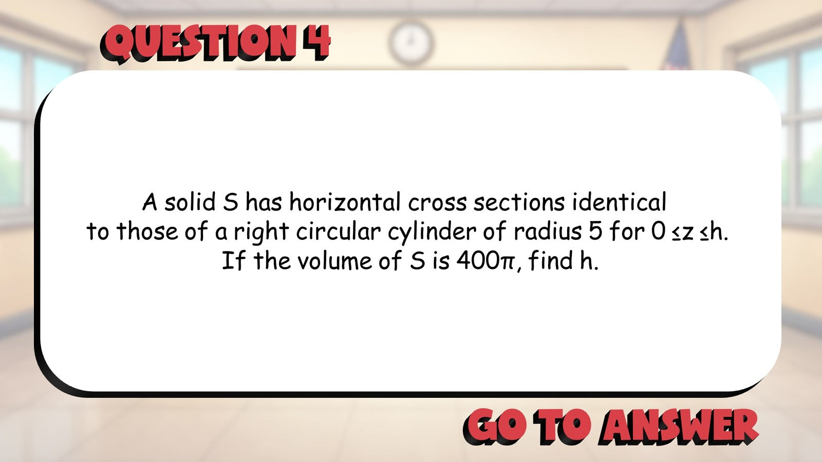Cavalieri's Principle BIG TERRIBLE GAME - No Prep Geometry Math Review Activity