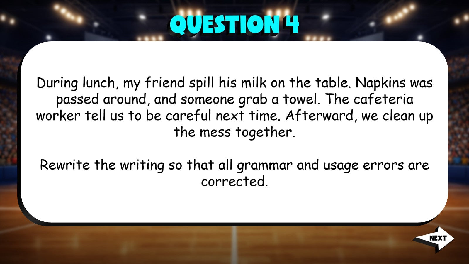 Identify Grammar & Usage Errors TRASHKETBALL ELA Game - No Prep Grade 5 Review