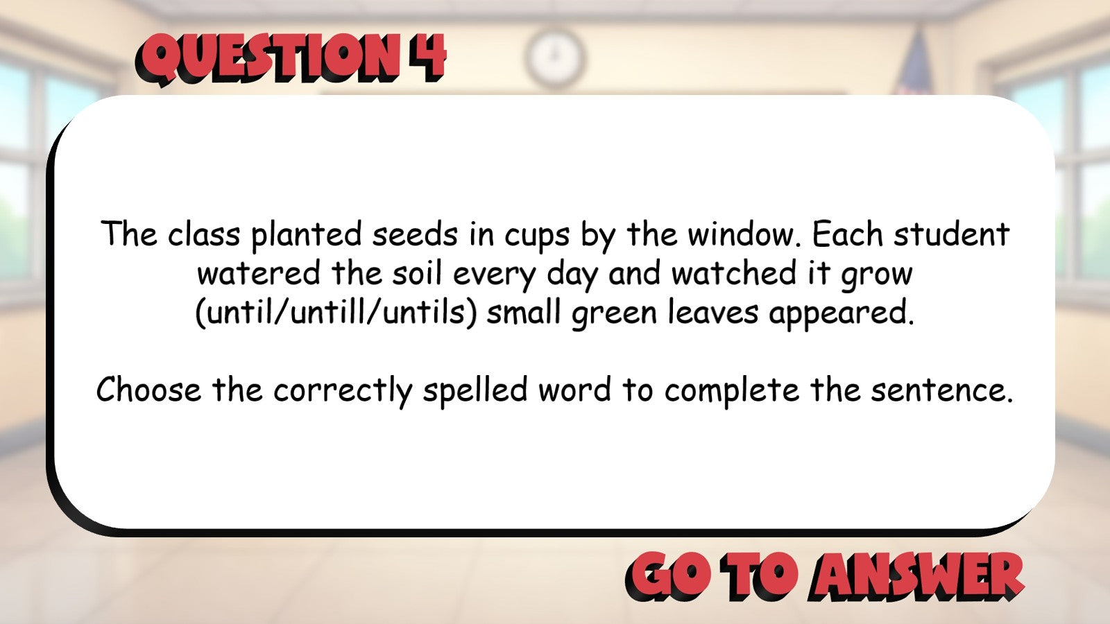 Select Correctly Spelled High Frequency Words BIG TERRIBLE GAME - Grade 3 ELA