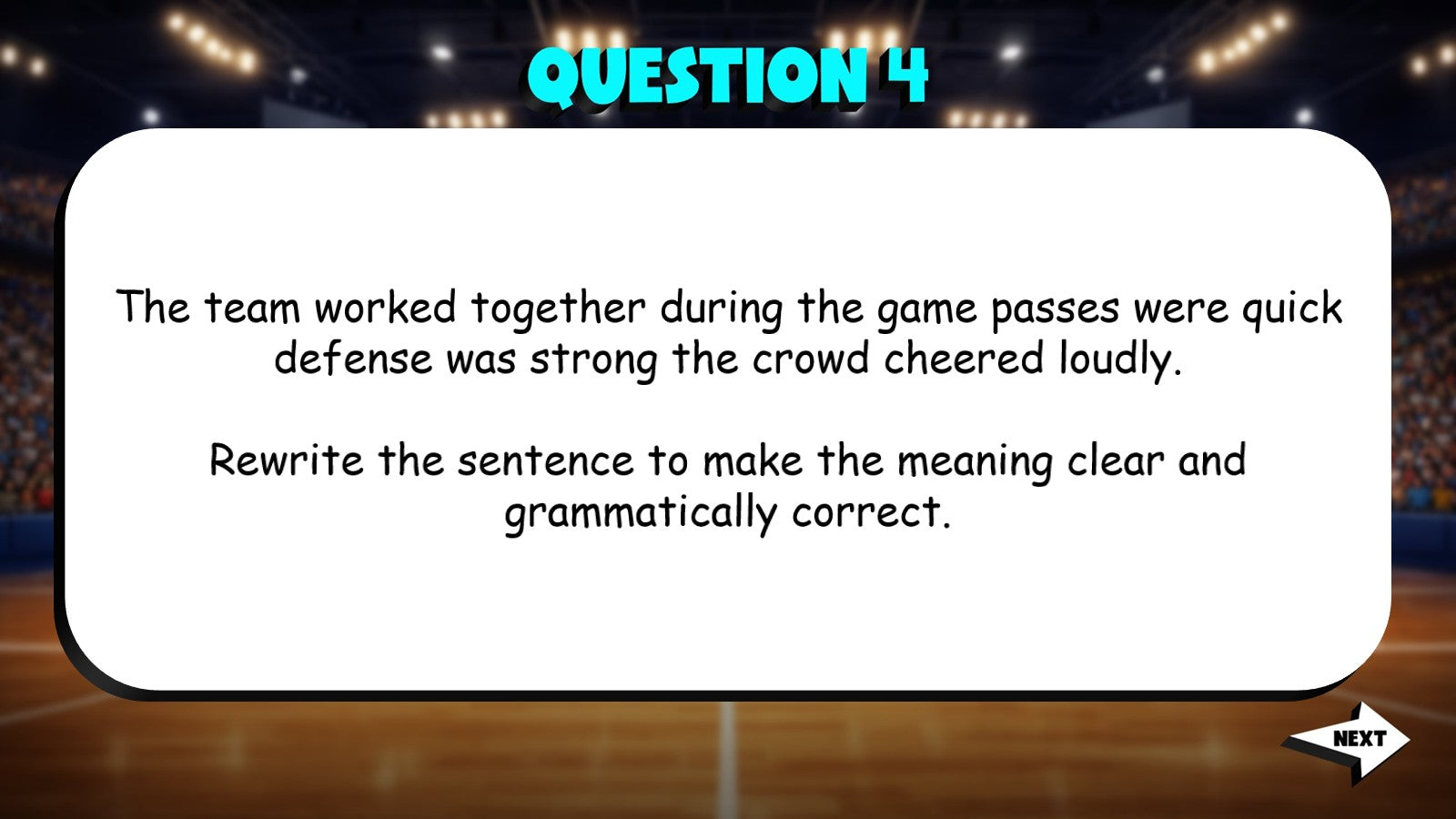 Select Sentence Revisions for Clarity TRASHKETBALL ELA Game - No Prep Grade 4