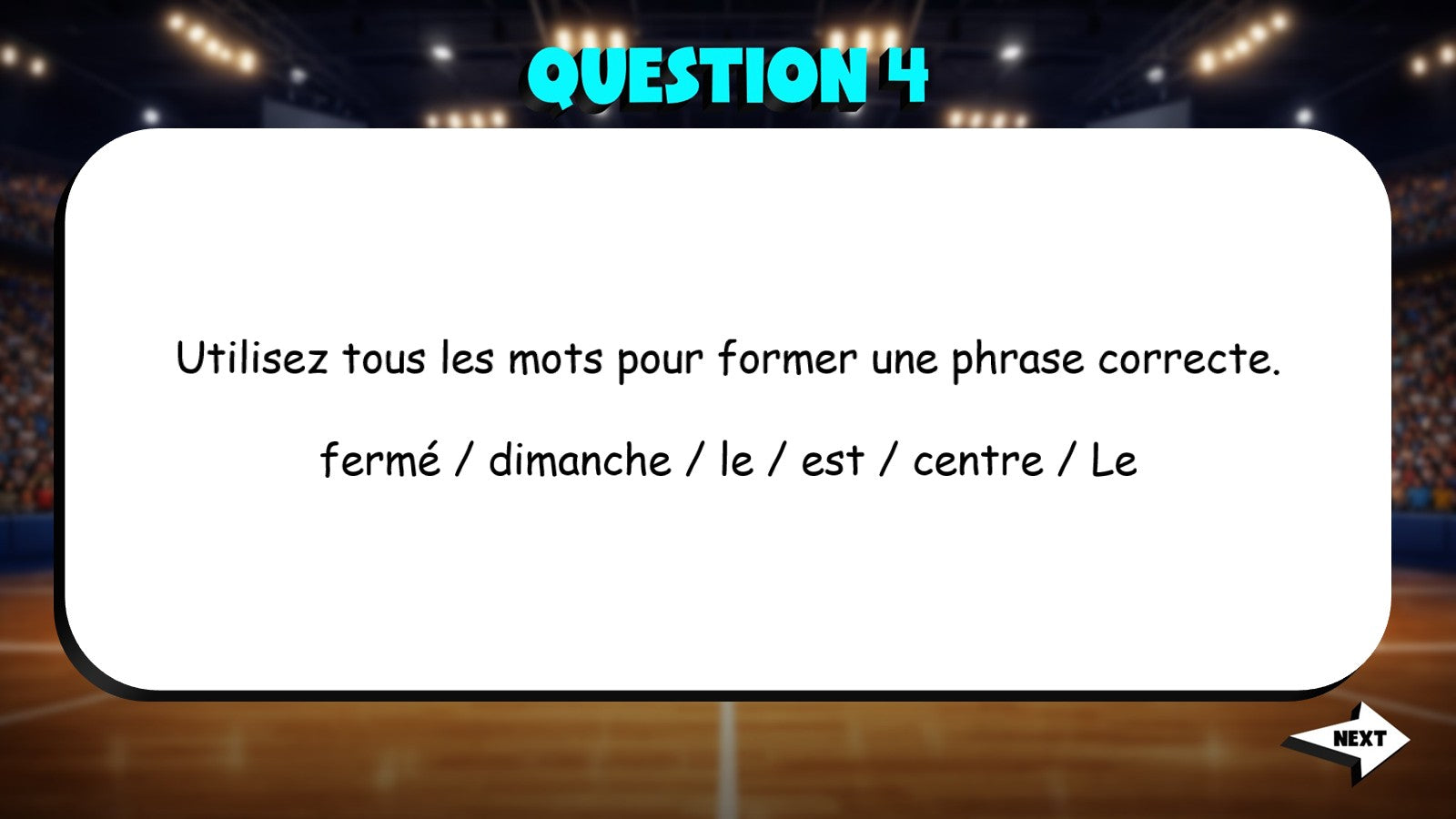 Sentence Scramble - Community Services TRASHKETBALL French Game - No Prep