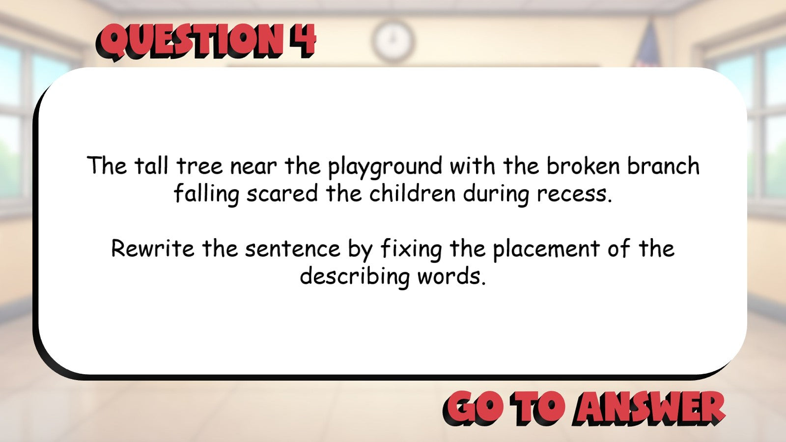 Evaluate Sentence Structure & Clarity BIG TERRIBLE GAME - Grade 4 ELA Review