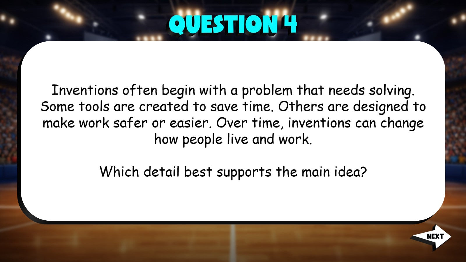 Key Details That Support the Main Idea TRASHKETBALL ELA Game - No Prep Grade 5