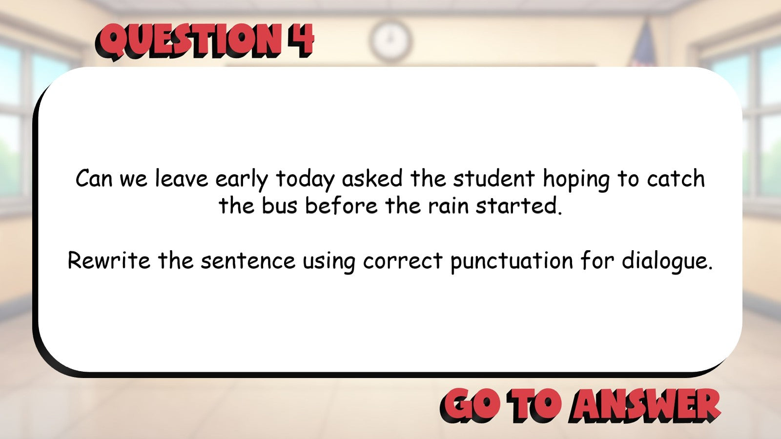 Identify Punctuation Errors BIG TERRIBLE GAME - No Prep Grade 4 ELA Review