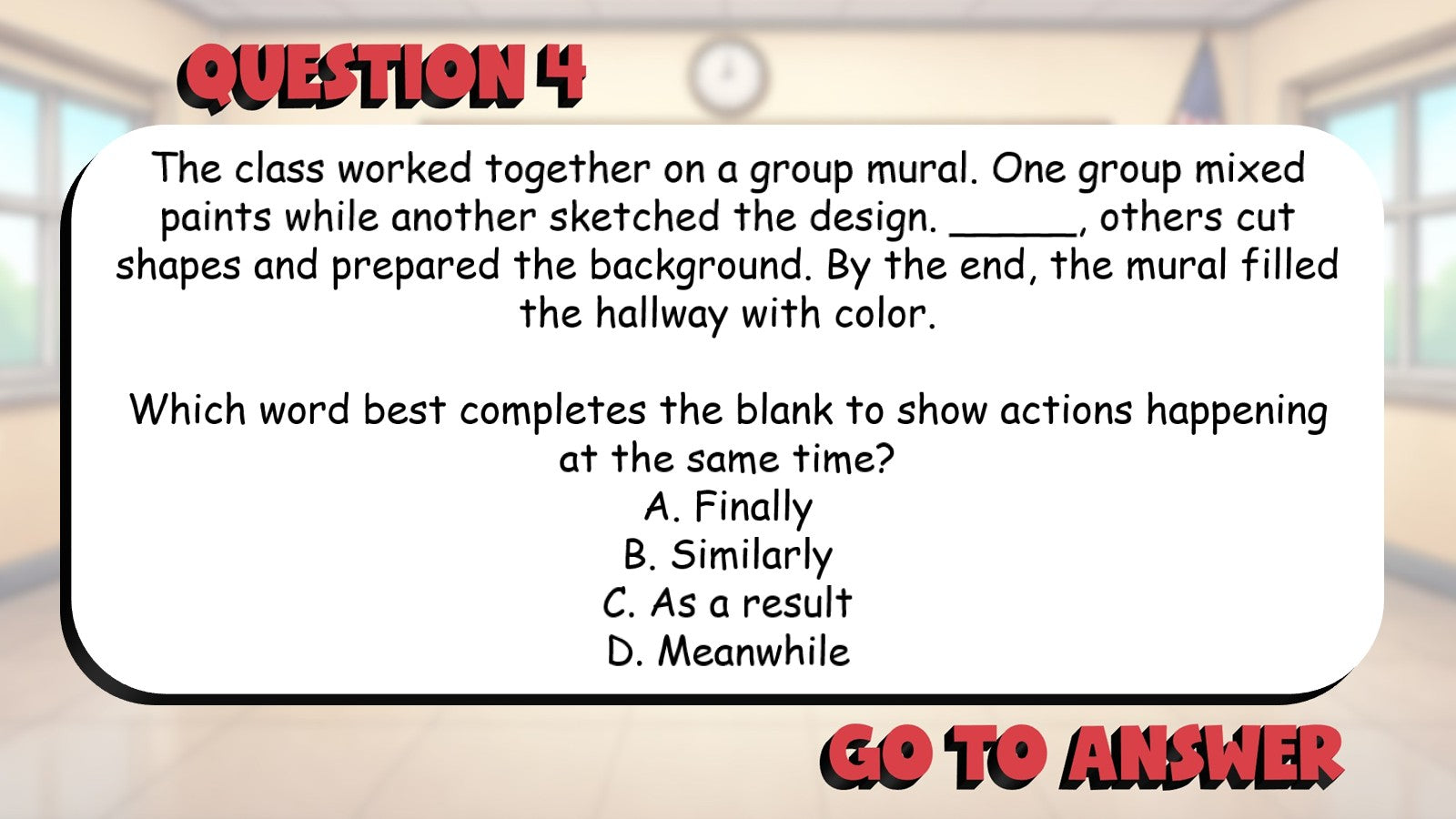 Evaluate Paragraph Organization & Transitions BIG TERRIBLE GAME - Grade 5 ELA