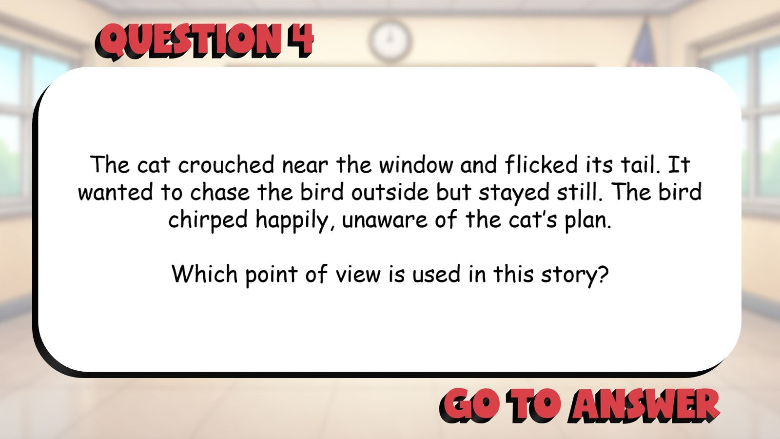Identify the Narrator & Point of View BIG TERRIBLE GAME - Grade 4 ELA Review