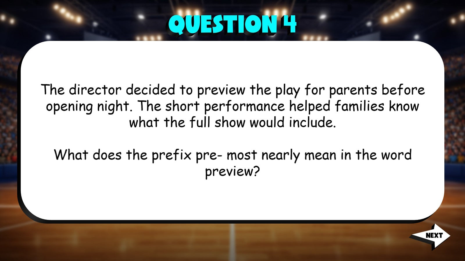 Identify Common Prefixes & Their Meanings TRASHKETBALL ELA Game - Grade 4