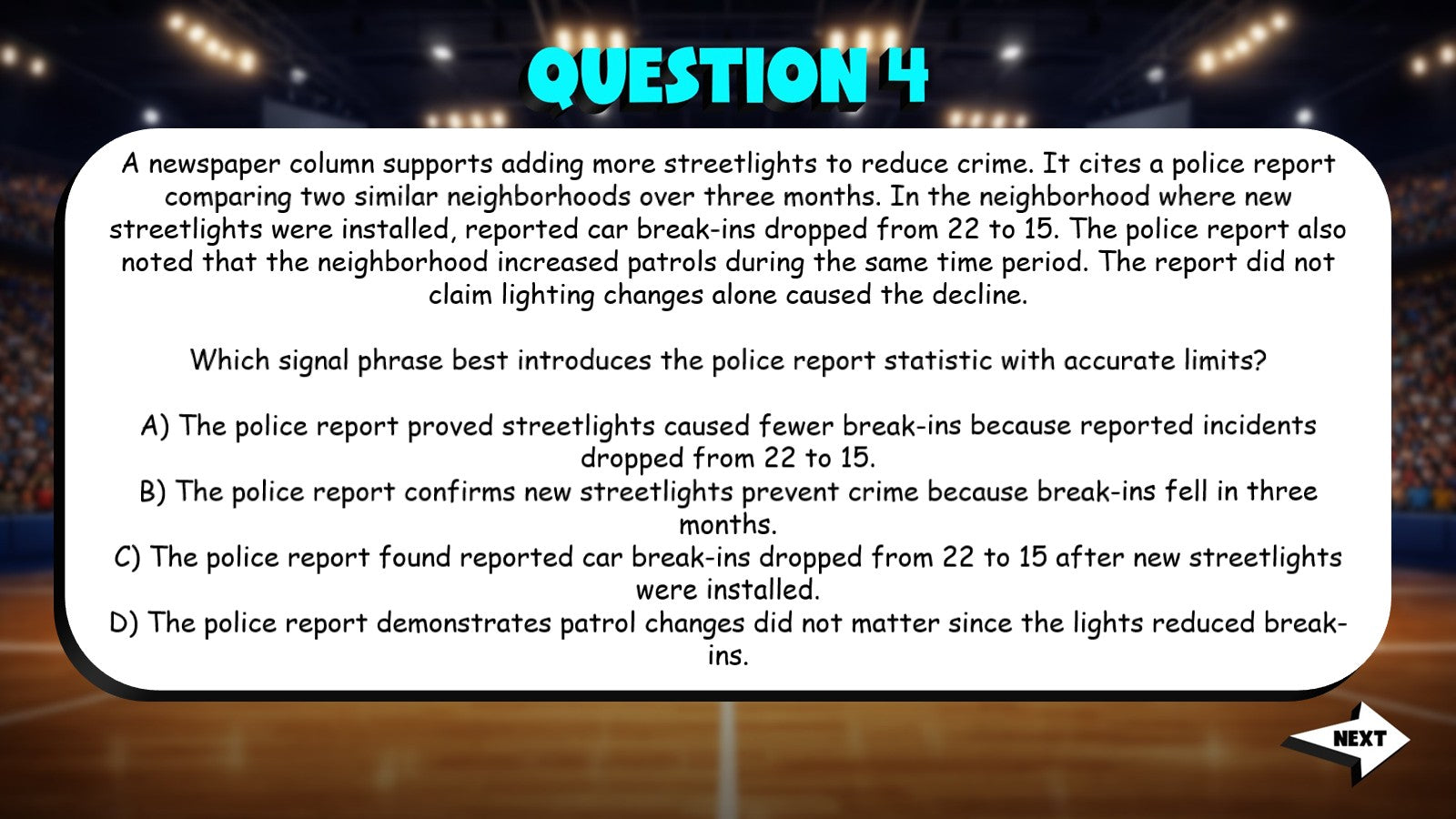 Signal Phrases for Clarity & Credibility TRASHKETBALL ELA Game - Grade 10