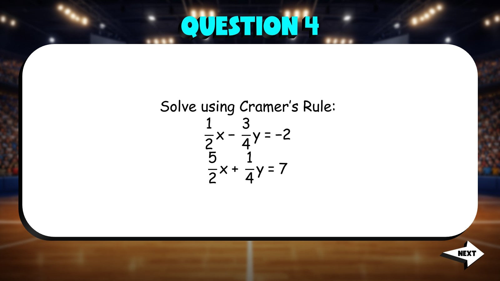 Cramer's Rule TRASHKETBALL Math Game - No Prep Algebra 2 Review Activity