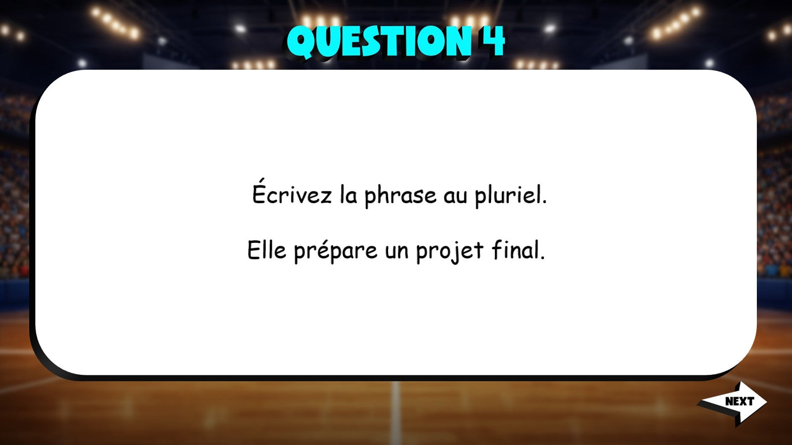 Change to Plural - School Activities TRASHKETBALL French Game - No Prep Exercise