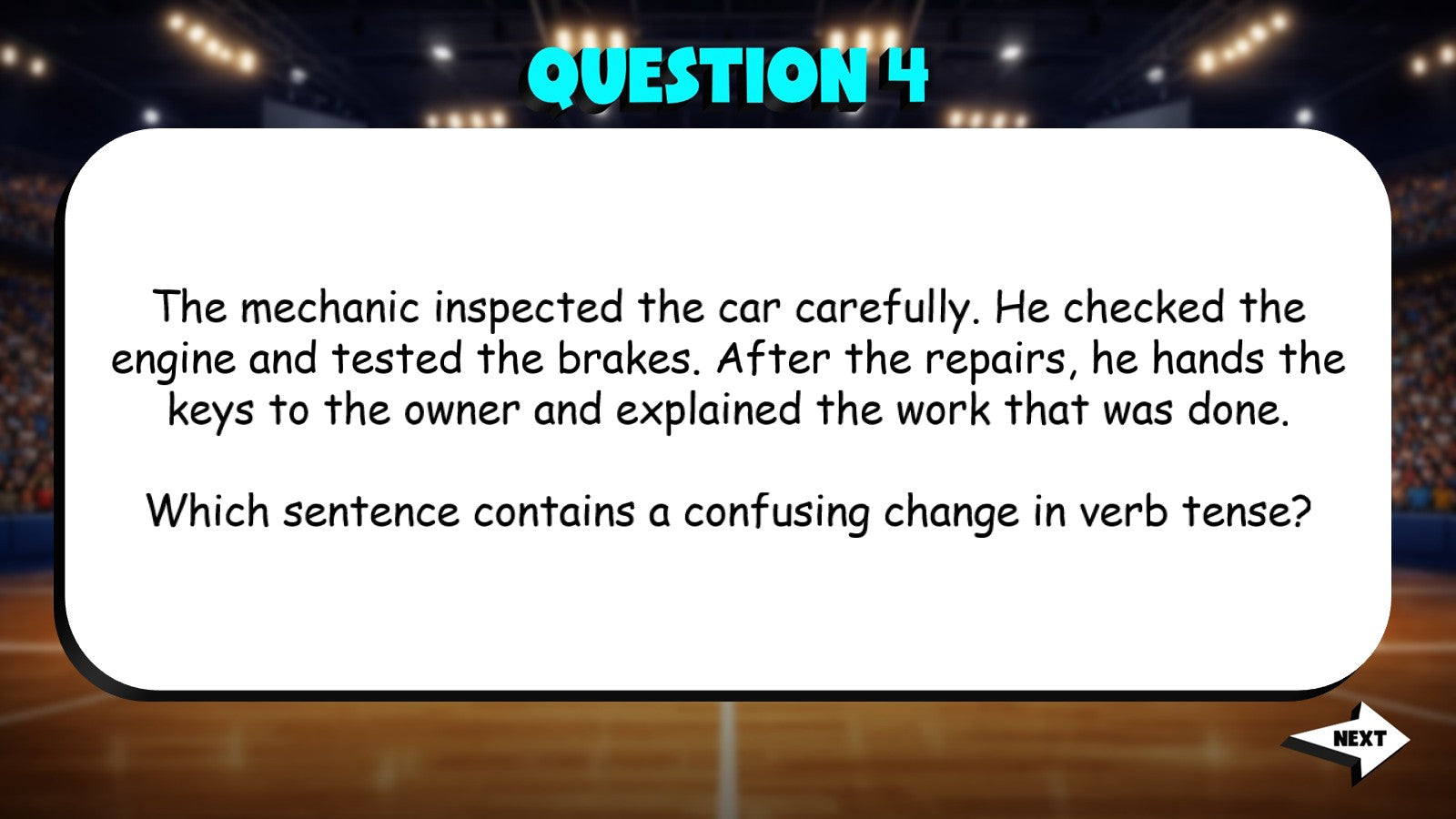 Identify Inconsistent Verb Tense Usage TRASHKETBALL ELA Game - No Prep Grade 5