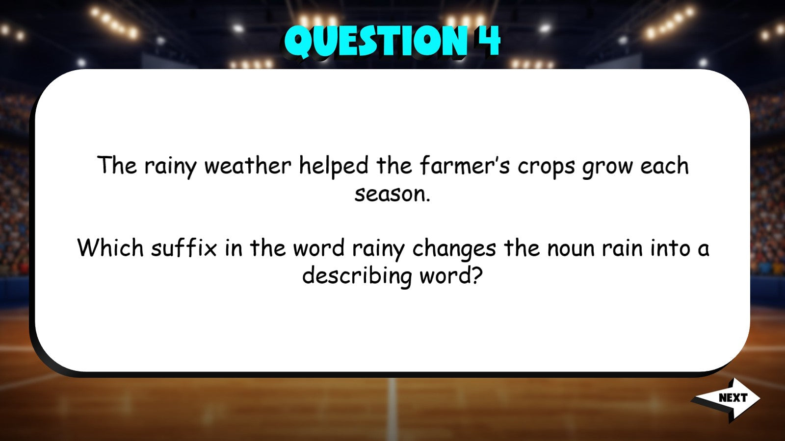 Identify Common Suffixes & Their Meanings TRASHKETBALL ELA Game - Grade 5