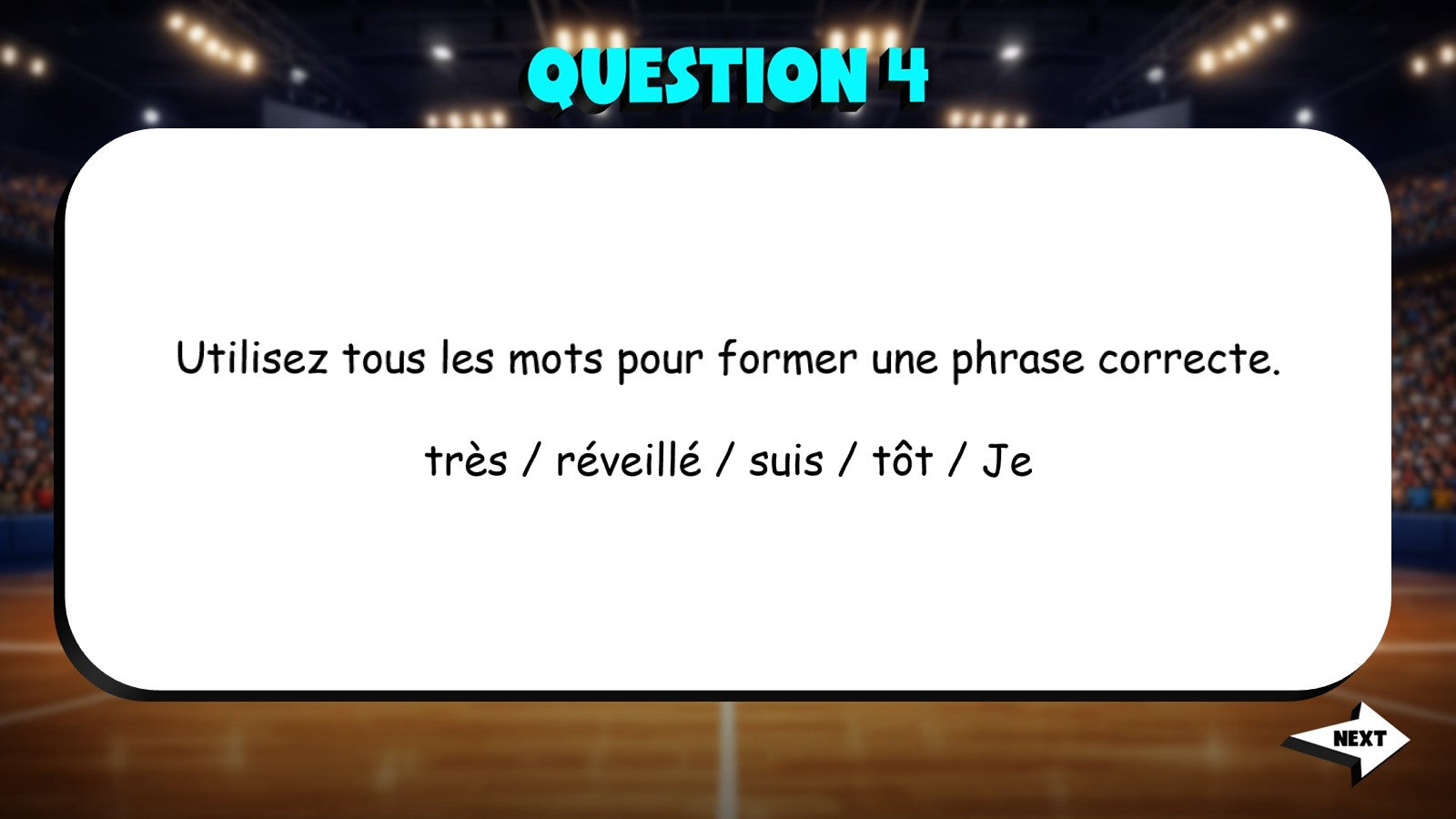 Sentence Scramble - Physical States TRASHKETBALL French Game - No Prep Exercise
