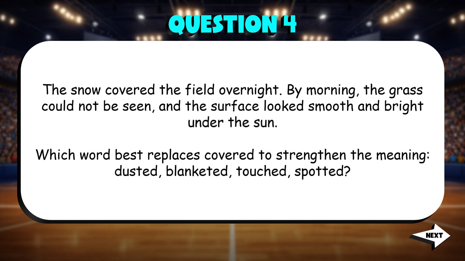 Words That Strengthen or Weaken Meaning TRASHKETBALL ELA Game - No Prep Grade 5