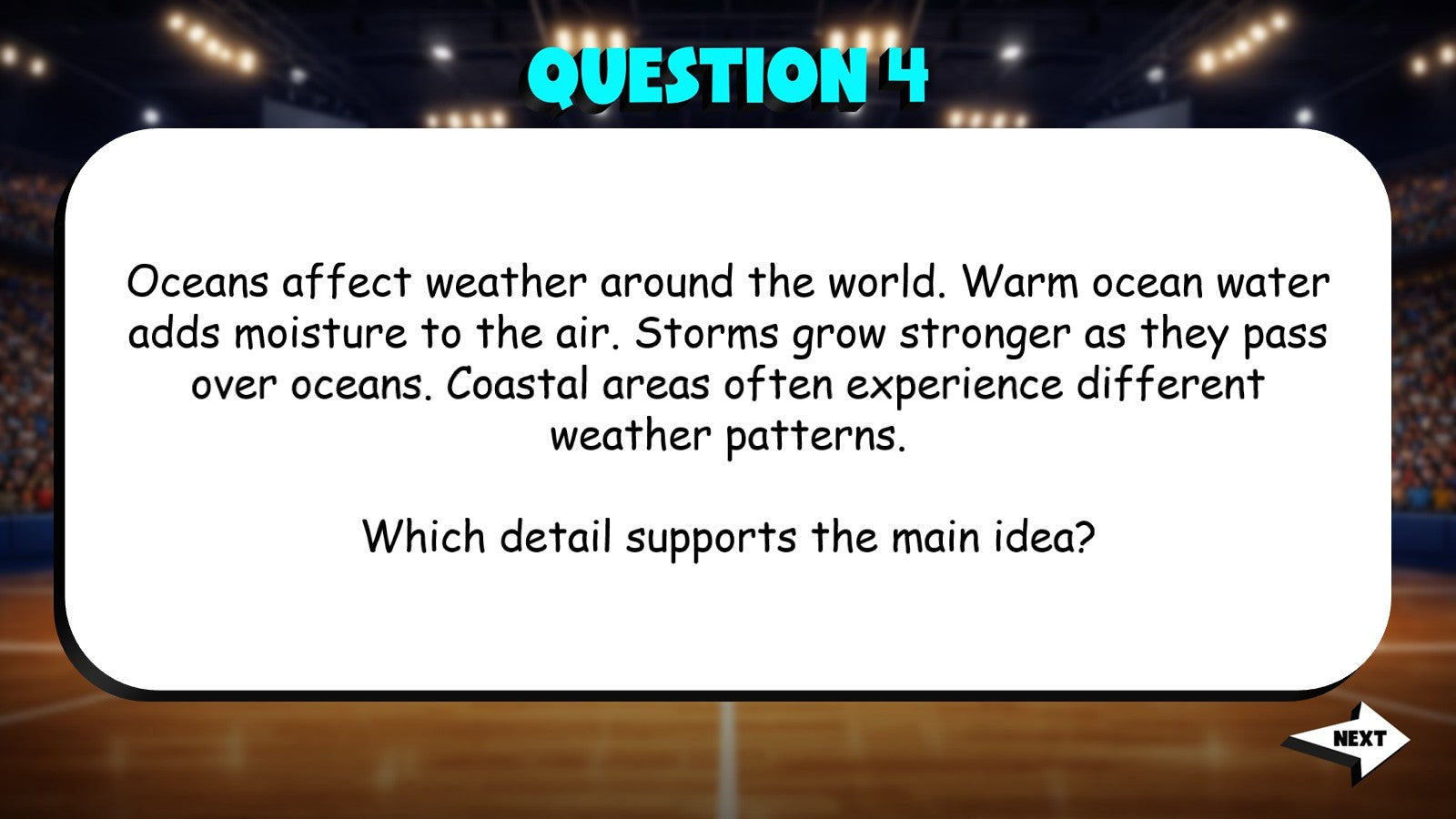 Key Details That Support the Main Idea TRASHKETBALL ELA Game - No Prep Grade 4