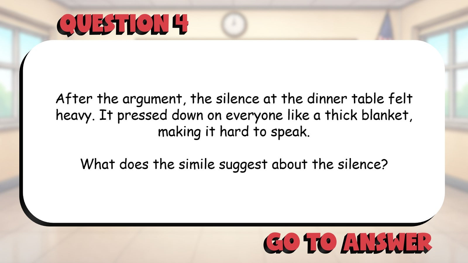 Interpret the Meaning of Similes in Context BIG TERRIBLE GAME - Grade 4 ELA