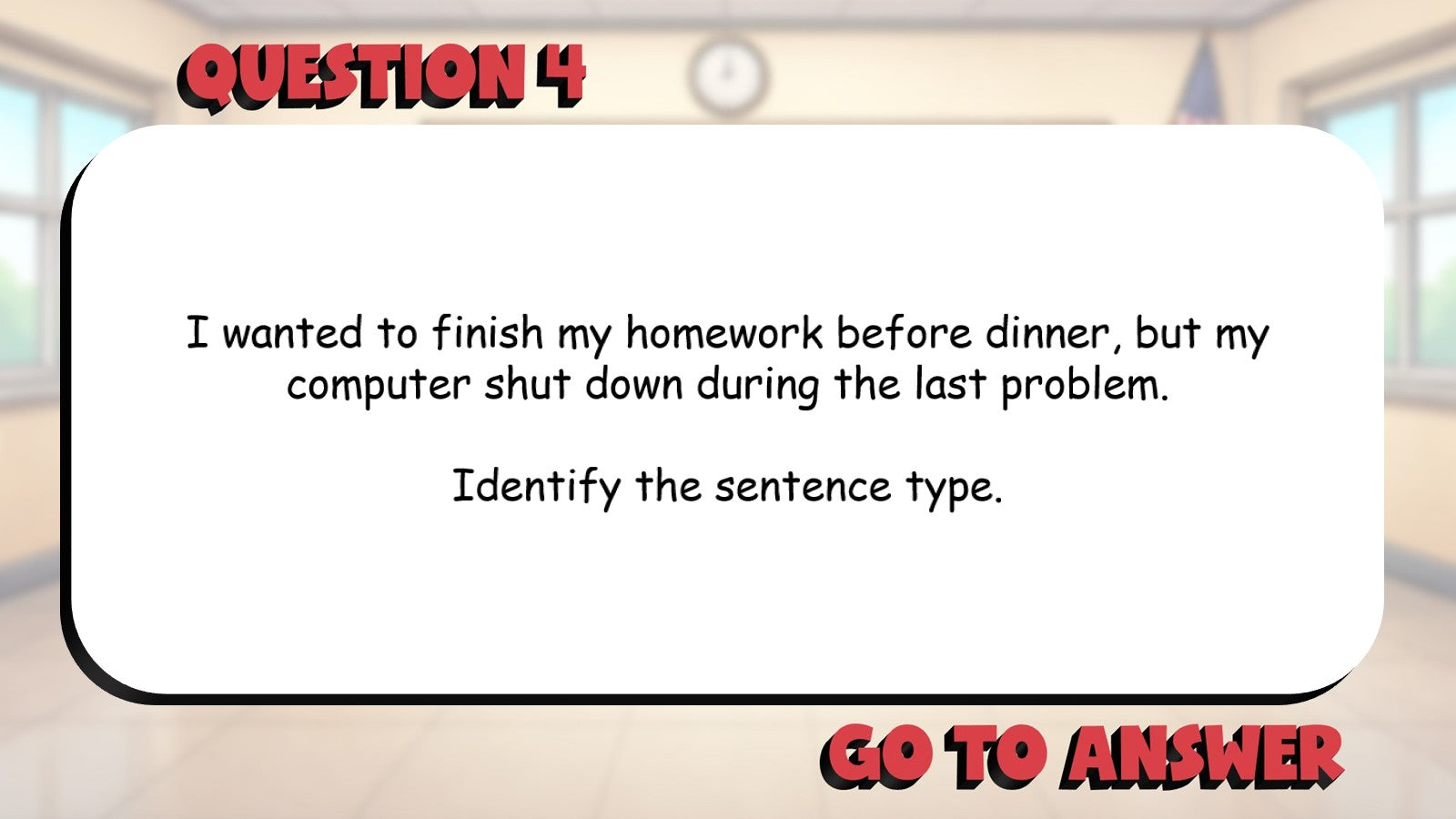 Simple, Compound & Complex Sentences BIG TERRIBLE GAME - Grade 5 ELA Review