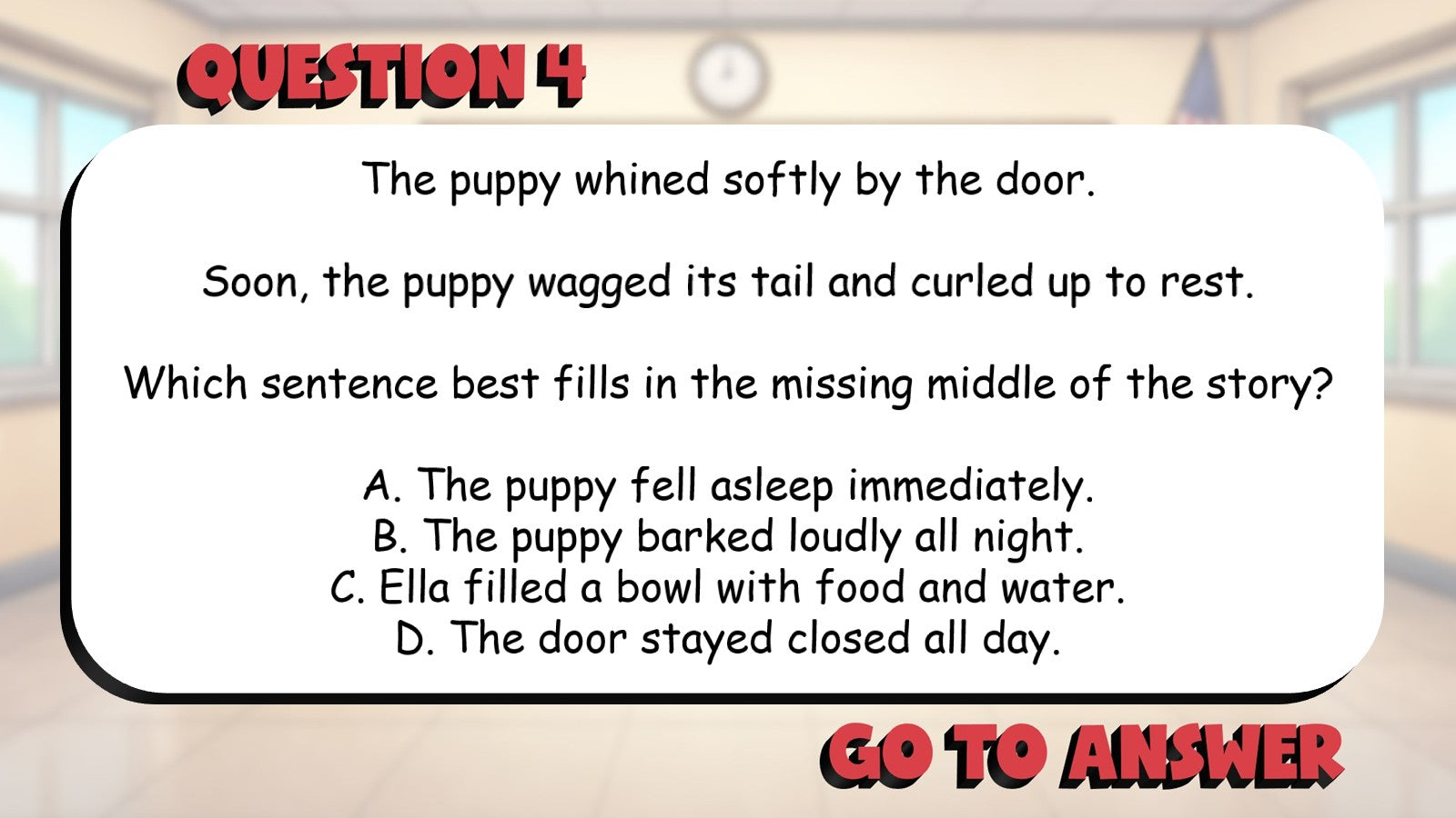 Identify Beginning Middle & End of a Story BIG TERRIBLE GAME - Grade 3 ELA