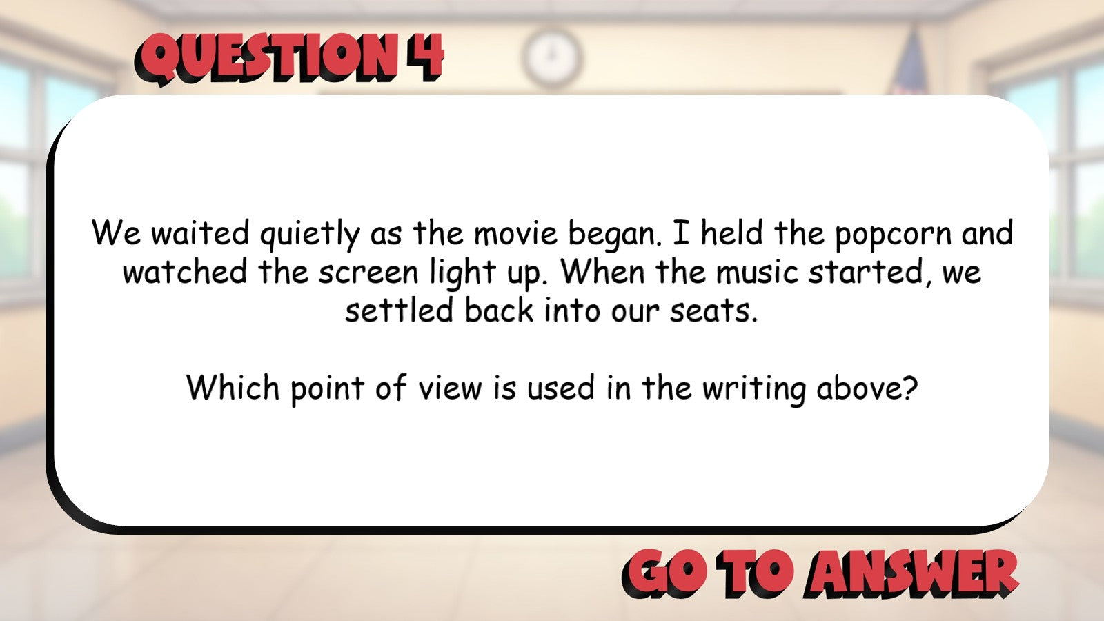First Person vs Third Person Point of View BIG TERRIBLE GAME - Grade 3 ELA
