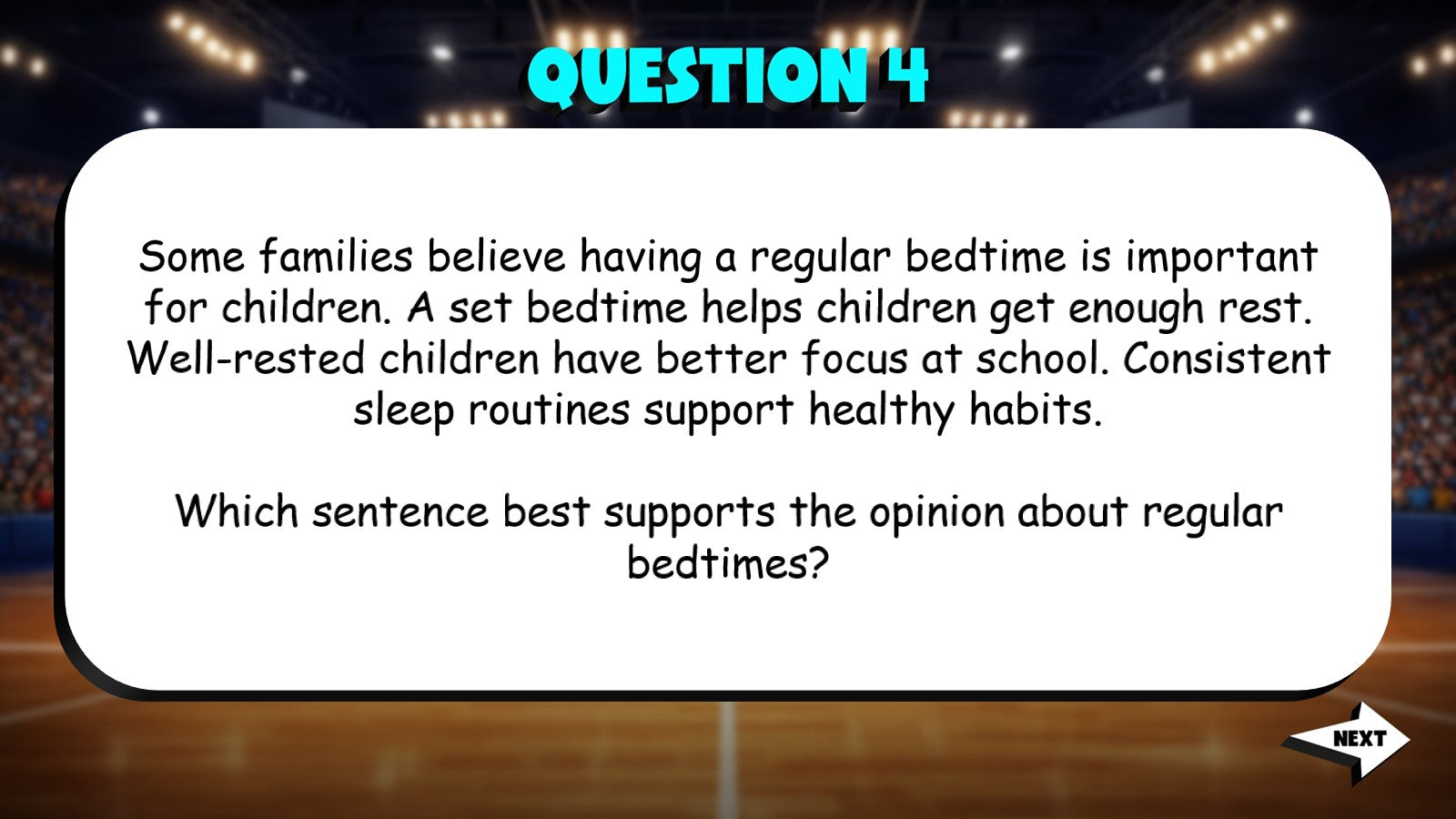 Identify Reasons That Support an Opinion TRASHKETBALL ELA Game - No Prep Grade 4