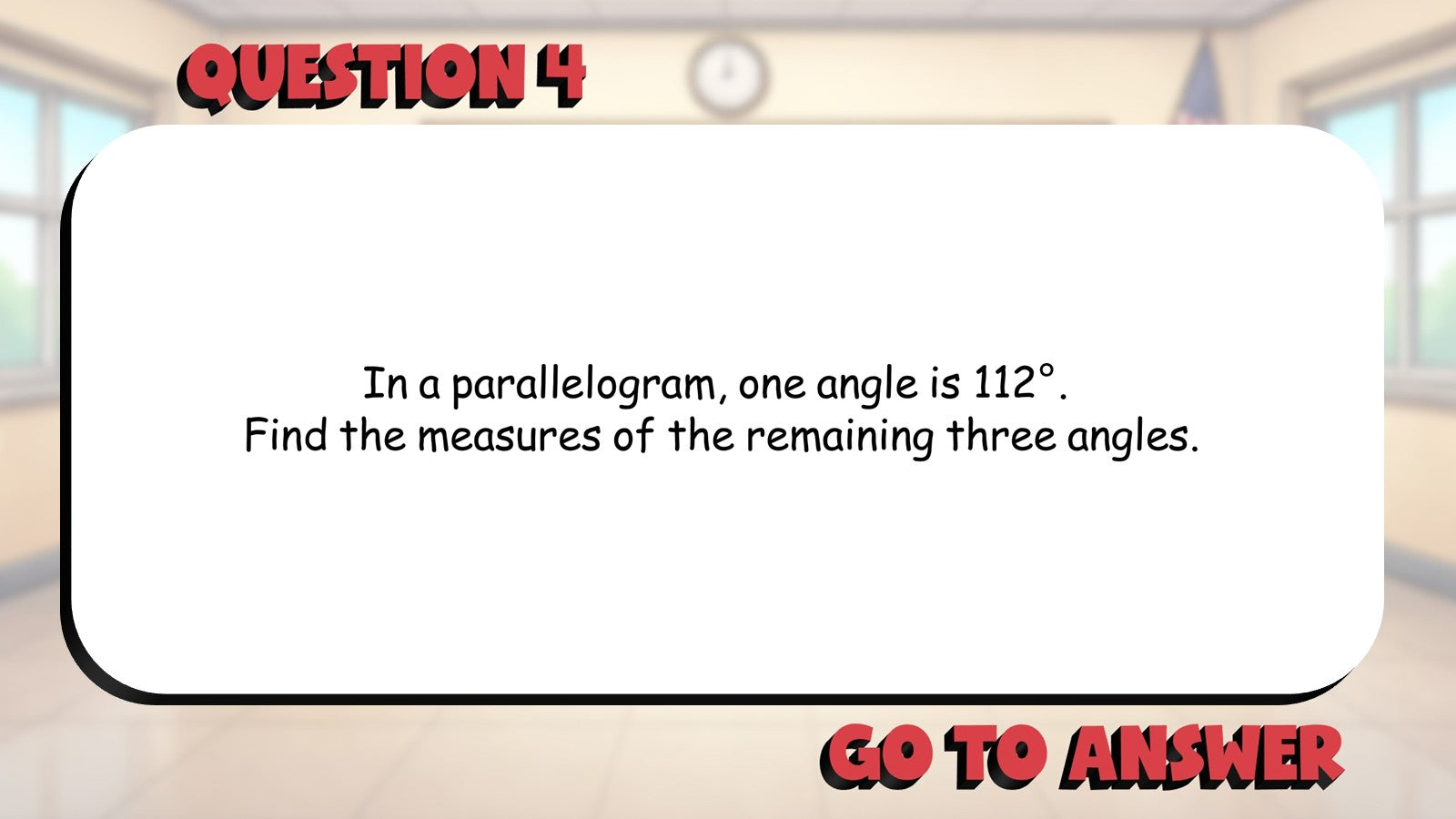 Classify Parallelograms BIG TERRIBLE GAME - No Prep Geometry Math Review