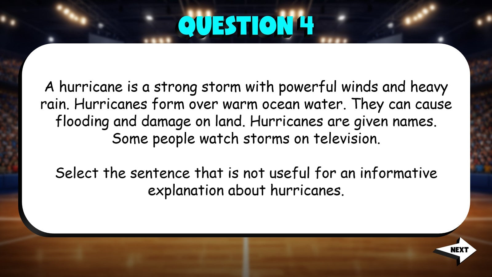 Identify Accurate & Relevant Facts TRASHKETBALL ELA Game - No Prep Grade 4