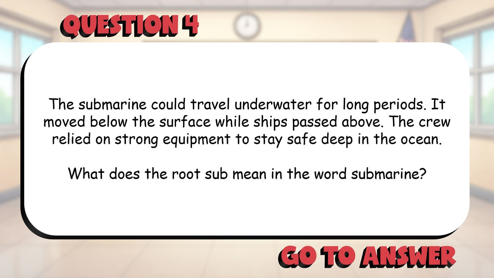 Identify Common Roots in Multisyllable Words BIG TERRIBLE GAME - Grade 4 ELA