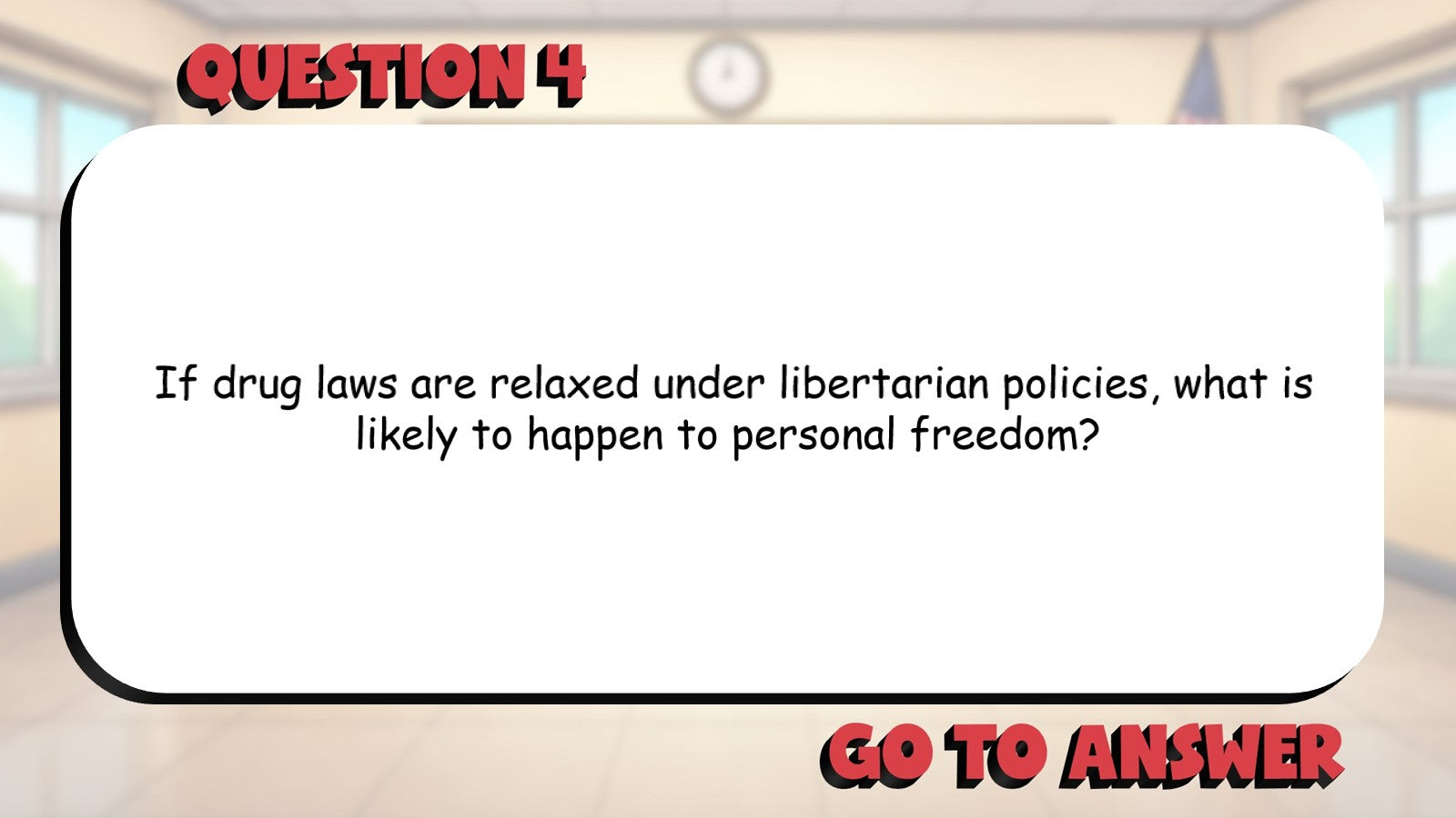 Libertarianism BIG TERRIBLE GAME - No Prep Civics Review Activity