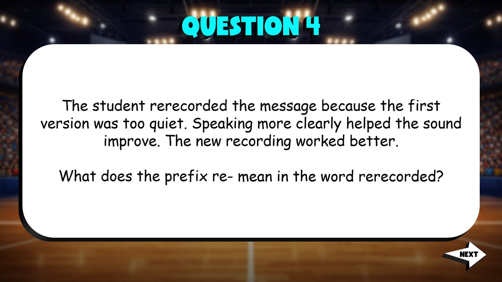 Identify Common Prefixes & Their Meanings TRASHKETBALL ELA Game - Grade 5