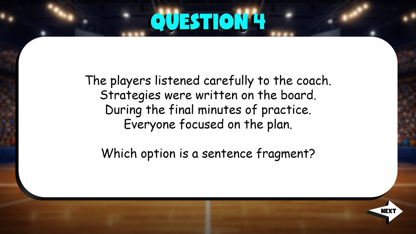 Identify Sentence Fragments TRASHKETBALL ELA Game - No Prep Grade 6 Review