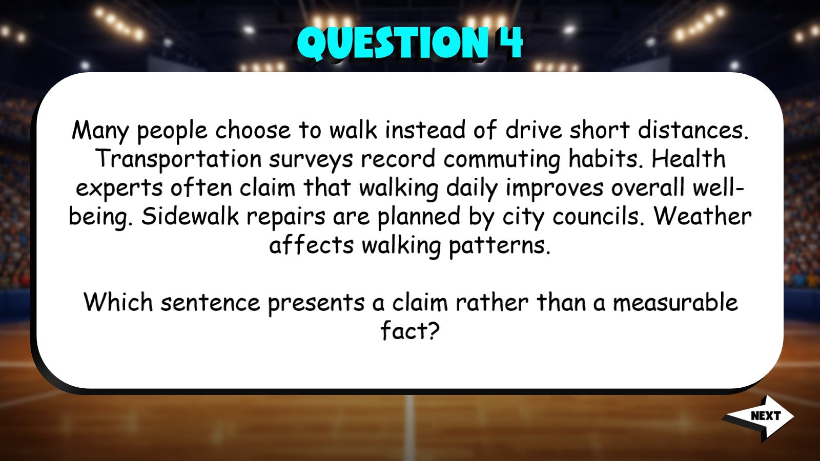 Identify Claims in Informational Texts TRASHKETBALL ELA Game - No Prep Grade 6